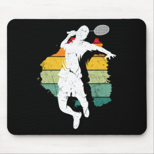 Badmintonspeler Retro Badminton Team Shuttle Play Muismat