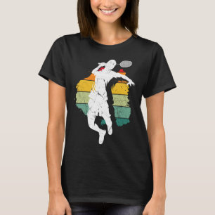 Badmintonspeler Retro Badminton Team Shuttle Play T-shirt