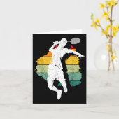 Badmintonspeler Retro badmintonteam Shuttle Play Kaart (Gele Bloem)
