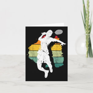 Badmintonspeler Retro badmintonteam Shuttle Play Kaart