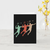 Badmintonspeler Retro Smash Shuttle  Badmi Kaart (Gele Bloem)