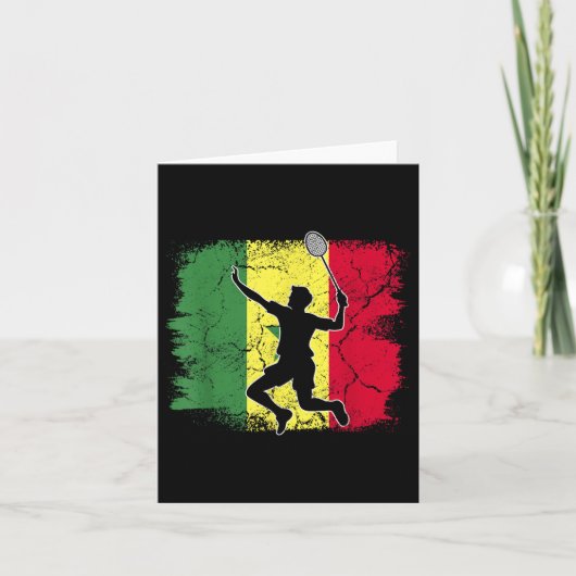 Badmintonspeler Senegalese vlag Senegal  Kaart (Voorkant)