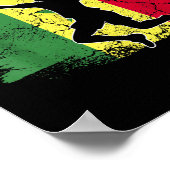 Badmintonspeler Senegalese vlag Senegal Poster (Hoek)