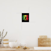 Badmintonspeler Senegalese vlag Senegal Poster (Keuken)