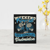 Badmintonspeler Shuttle 100% kans op badminton Kaart (Gele Bloem)
