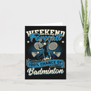 Badmintonspeler Shuttle 100% kans op badminton Kaart