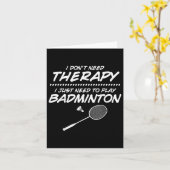 Badmintonspeler Shuttle Badminton Racquet Kaart (Gele Bloem)