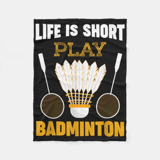 Badmintonspeler Shuttle Badmintonliefhebber Fleece Deken (Voorkant)