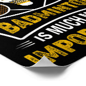 Badmintonspeler Shuttle Badmintonliefhebber Poster (Hoek)