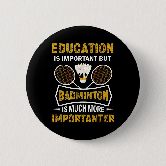 Badmintonspeler Shuttle Badmintonliefhebber Ronde Button 5,7 Cm (Voorkant)