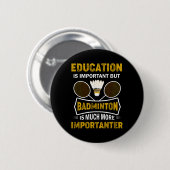Badmintonspeler Shuttle Badmintonliefhebber Ronde Button 5,7 Cm (Voorkant /achterkant)
