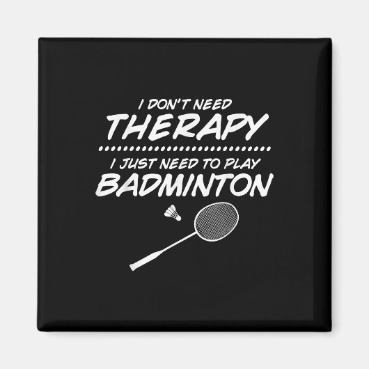 Badmintonspeler Shuttle Badmintonracket  Magneet (Voorkant)