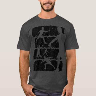 Badmintonspeler Shuttle Badmintonracket T-shirt