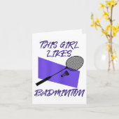 Badmintonspeler Shuttle Badmintonspeler Kaart (Gele Bloem)