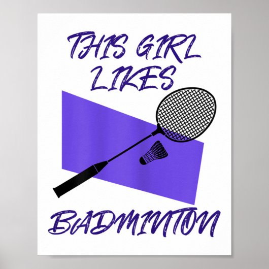 Badmintonspeler Shuttle Badmintonspeler  Poster (Voorkant)