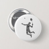 Badmintonspeler Shuttle Boys Jeugd Mannen Ronde Button 5,7 Cm (Voorkant /achterkant)