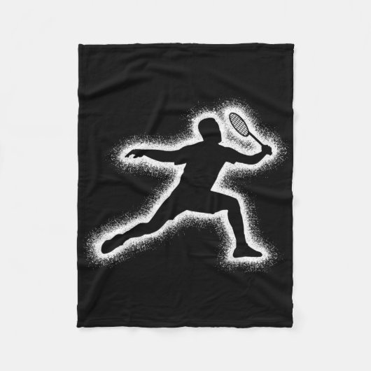 Badmintonspeler Shuttle Boys Kinder Badminton Mann Fleece Deken (Voorkant)