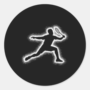 Badmintonspeler Shuttle Boys Kinder Badminton Mann Ronde Sticker