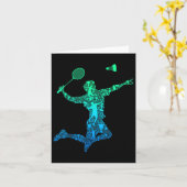 Badmintonspeler Shuttle Boys Kinder Mannen Jeugd Kaart (Gele Bloem)