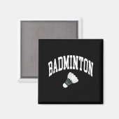 Badmintonspeler Shuttle Grafisch Tanktop  Magneet (Voorkant / Achterkant)