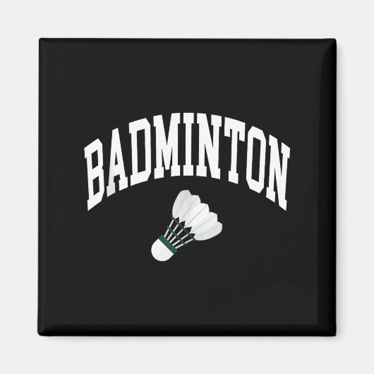 Badmintonspeler Shuttle Grafisch Tanktop  Magneet (Voorkant)