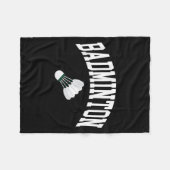 Badmintonspeler Shuttle Grafische Tanktop  Fleece Deken (Voorkant (Horizontaal))