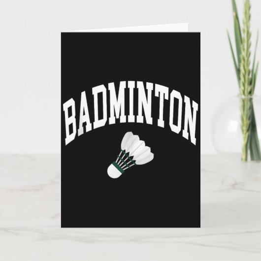 Badmintonspeler Shuttle Grafische Tanktop  Kaart (Voorkant)