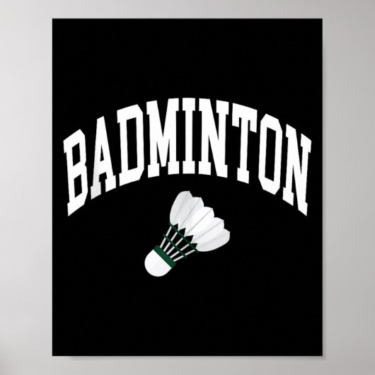 Badmintonspeler Shuttle Grafische Tanktop Poster (Voorkant)