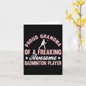 Badmintonspeler Shuttle Grandma Kaart (Gele Bloem)
