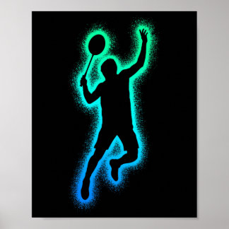 Badmintonspeler Shuttle Heren Jongens Badminton  Poster