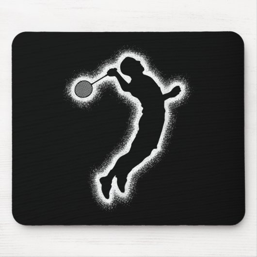 Badmintonspeler Shuttle Jongens Badminton Mannen Muismat (Voorkant)