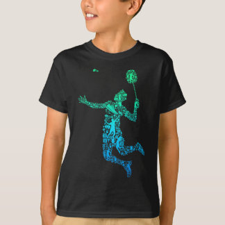 Badmintonspeler Shuttle Jongens Mannen Jeugd T-shirt