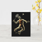 Badmintonspeler Shuttle  Kaart (Gele Bloem)