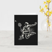 Badmintonspeler Shuttle Kaart (Gele Bloem)