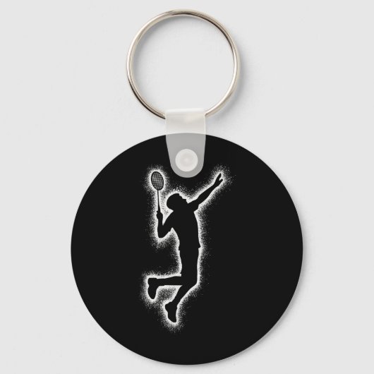 Badmintonspeler Shuttle Kinderen Jongens Badminton Sleutelhanger (Voorkant)