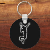 Badmintonspeler Shuttle Kinderen Jongens Badminton Sleutelhanger (Voorkant)