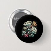 Badmintonspeler Shuttle Levendig Ontwerp Ronde Button 5,7 Cm (Voorkant /achterkant)