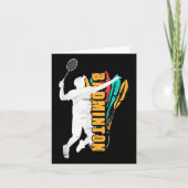 Badmintonspeler _ Shuttle Racket _ Badminton  Kaart (Voorkant)