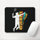 Badmintonspeler _ Shuttle Racket _ Badminton Muismat (Met muis)