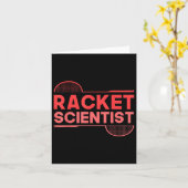 Badmintonspeler Shuttle Racket Scientist Badminto Kaart (Gele Bloem)