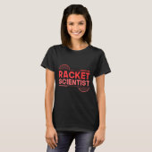 Badmintonspeler Shuttle Racket Wetenschapper Badmi T-shirt (Voorkant volledig)