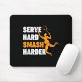 Badmintonspeler Shuttle Serveer Hard Smash Harder Muismat (Met muis)