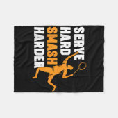 Badmintonspeler Shuttle Service Hard Smash Harder Fleece Deken (Voorkant (Horizontaal))