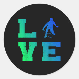 Badmintonspeler Shuttle Squash Heren Badminton Ronde Sticker
