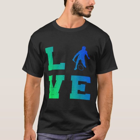 Badmintonspeler Shuttle Squash Heren Badminton T-shirt (Voorkant)