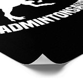 Badmintonspeler Shuttle Team Coach Badminton Spele Poster (Hoek)