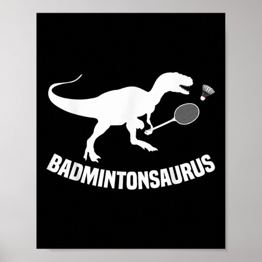 Badmintonspeler Shuttle Team Coach Badminton Spele Poster (Voorkant)