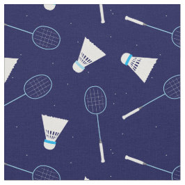 Badmintonspeler Shuttlecks en Rackets Patroon Stof