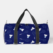 Badmintonspeler Shuttlecock Patroon Monogrammed Plunjezak (Achterkant)