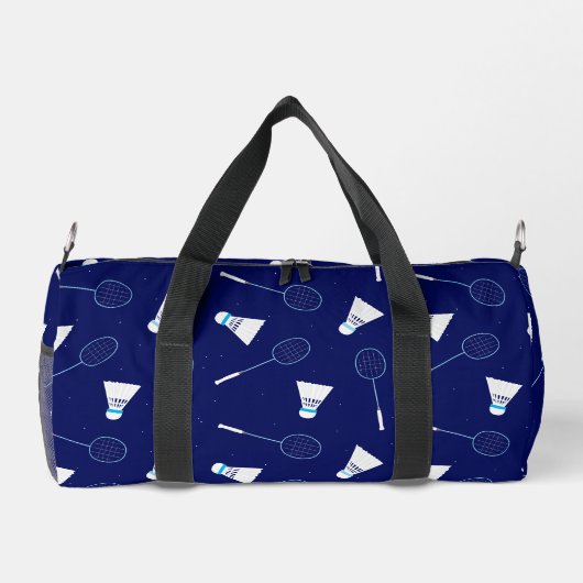 Badmintonspeler Shuttlecock Patroon Monogrammed Plunjezak (Achterkant)